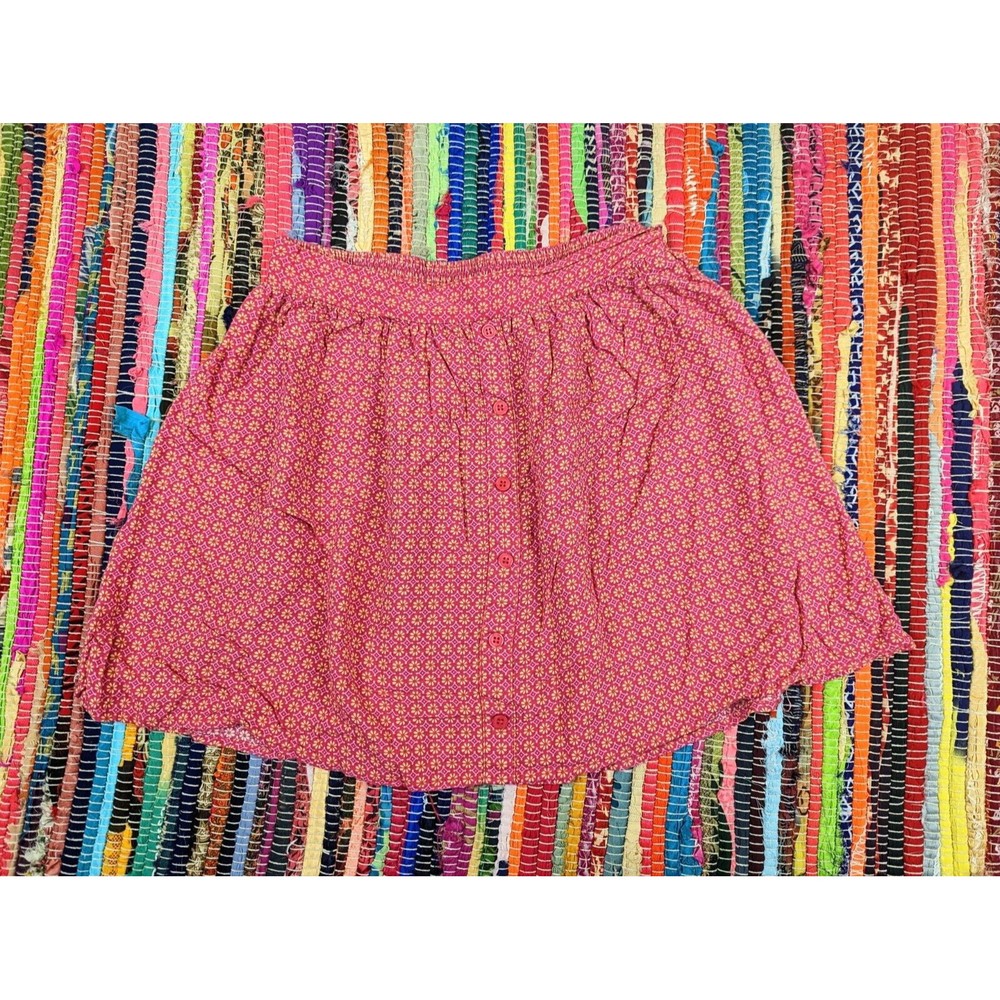 Mossimo Supply & Co. Women's S Rayon Mini Skirt Floral Multicolor Elastic Waist